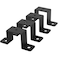 Wdwlbsm 4Pcs Black Strap Heavy Duty Wood Deck Fence Tie for 15x15 Post UShaped Pipe Clamp Bracket Gazebo Mounting Brackets