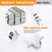 SEELUBALAR M12 Pipe Clamps 12 Inch 304 Stainless Steel Conduit Clamps 2 Hole Strap U Bracket Rigid Pipe Strap Metal U Clamp Conduit Strap Tension Clips Utube Pipe Clamps12mm