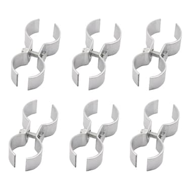 glrovazas Double Pipe Clamp Chain Link Fence Clamps 6Pcs Panel Clamps with Wing Nut Carbon Steel Pipe Clamps for 110 Pipes Ideal for Joining Securing Gridwall Panels Temporary Fence Dog Kennel 28mm