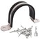 Soimuk Pipe Clamps304 Stainless Rubber Cushioned Conduit clips SCH 3 in 89 MM 12 Pack