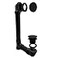 Westbrass 493144H62 12 4 Bath Waste Overflow Assembly with TipToe Drain Plug and Illusionary FaceplateSCH 40 ABS Pipe 1Pack Matte Black