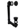Westbrass 493144H62 12 4 Bath Waste Overflow Assembly with TipToe Drain Plug and Illusionary FaceplateSCH 40 ABS Pipe 1Pack Matte Black