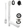 Westbrass 59224462 White 112 Tubular Trip Lever Bath Waste Drain Kit Matte Black