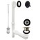 Westbrass 59224462 White 112 Tubular Trip Lever Bath Waste Drain Kit Matte Black