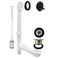 Westbrass 59224462 White 112 Tubular Trip Lever Bath Waste Drain Kit Matte Black