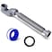 VIVIDA Bathtub Shower Drain Pipe 112 Low Profile P Trap Bathtub Fittings Flexible Flat P Trap Freestanding Tub Drain for Bath and RV Sealing Tape Included Gray 1 PACK