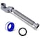 VIVIDA Bathtub Shower Drain Pipe 112 Low Profile P Trap Bathtub Fittings Flexible Flat P Trap Freestanding Tub Drain for Bath and RV Sealing Tape Included Gray 1 PACK