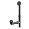 Artiwell 112 Black Tubular Bath Drain Kit with TipToe Bath Drain Stopper TouchToe Tub Drain Tip Toe Bathtub Drain Waste and Overflow with Plug and Bathtub Overflow Drain Cover Matte Black
