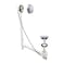 Westbrass D50P27TLE26 27 Cable Drive Standard Bath Drain Trim Kit with Rotary Overflow Cover Knob PopUp Stopper and Poly Tubular Pipes Fittings Polished Chrome
