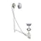 Westbrass D50P27TLE26 27 Cable Drive Standard Bath Drain Trim Kit with Rotary Overflow Cover Knob PopUp Stopper and Poly Tubular Pipes Fittings Polished Chrome