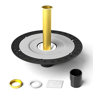 Paikalo Freestanding Tub Drain Roughin Kit Freestanding Bathtub Drains Installation Free Standing Tub Drain Kits with 12 Inch Flange Base ABS Brass Pipe CUPC Certification