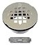 Westbrass D206P05 2 NoCaulk PVC Compression Shower Drain with 414 Round Grid Cover Polished Nickel