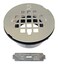 Westbrass D206P05 2 NoCaulk PVC Compression Shower Drain with 414 Round Grid Cover Polished Nickel