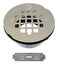Westbrass D206P05 2 NoCaulk PVC Compression Shower Drain with 414 Round Grid Cover Polished Nickel