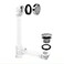 Westbrass R493CHPM07 Bathtub Trim Kit with Patented Deep Soak 2Hole Overflow Cover and TipToe Drain Plug Sch 40 Plumbers Pack Satin Nickel