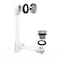 Westbrass R493CHPM07 Bathtub Trim Kit with Patented Deep Soak 2Hole Overflow Cover and TipToe Drain Plug Sch 40 Plumbers Pack Satin Nickel