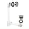 Westbrass R493CHPM07 Bathtub Trim Kit with Patented Deep Soak 2Hole Overflow Cover and TipToe Drain Plug Sch 40 Plumbers Pack Satin Nickel