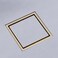 SISEHO 304 stainless steel square shower floor drain brushed gold6inch invisible bathtub drain pipe bathroom tile insert antiblocking with detachable filter screen 6x6 Inch Brushed Gold