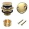 Citymoor All Metal TipToe Bathtub Drain Kit with TwoHole Overflow Faceplate and Universal FineCoarse Thread Assembly Bath Tub Drain Kit fits All Bathtub Brushed Gold