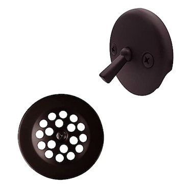 Westbrass R9212 318 Trip Lever Tub Trim Set with 2Hole Overflow Faceplate Oil Rubbed Bronze