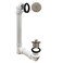 Westbrass Pull Drain Sch 40 PVC Bath Waste with OneHole Top Elbow Satin Nickel D4972107