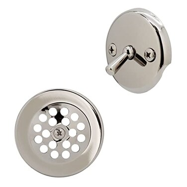 Westbrass Beehive Grid Tub Trim Grate with Trip Lever Faceplate Polished Nickel D9205