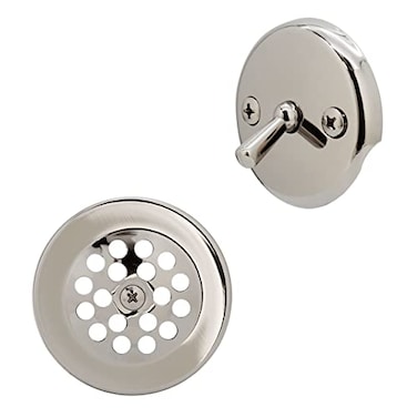 Westbrass R9205 318 Trip Lever Tub Trim Set with 2Hole Overflow Faceplate Polished Nickel