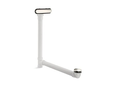 KOHLER K7272SN Clearflo Slotted Overflow Bath Drain ToeTap Stopper Above or ThroughtheFloor Placement BallJoint for Easy Installation Sleek Design 45 pounds Vibrant Polished Nickel