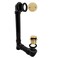Westbrass TipToe Sch 40 ABS Bath Waste with TwoHole Elbow Polished Brass D493101