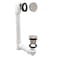 Westbrass 493244H07 12 4 Bath Waste Overflow Assembly with TipToe Drain Plug and Illusionary FaceplateSCH 40 PVC Pipe 1Pack Satin Nickel