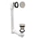 Westbrass 493244H07 12 4 Bath Waste Overflow Assembly with TipToe Drain Plug and Illusionary FaceplateSCH 40 PVC Pipe 1Pack Satin Nickel