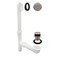 Westbrass 59324407 14 x 112 White Tubular Bathtub Waste Overflow Assembly with TipToe Drain Plug and 2Hole Faceplate Satin Nickel