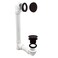 Westbrass 493244H12 14 Sch 40 PVC Bath Waste Overflow Assembly with Illusionary Faceplate and TipToe Drain Plug Oil Rubbed Bronze