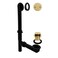 Westbrass 59314401 Black 112 Tubular TipToe Bath Waste Drain Kit Polished Brass
