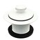 Westbrass D94K50 Twist Close Bathtub Drain Stopper with 2Hole Faceplate and Adapter Bushing Powder Coat White