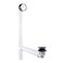 Westbrass D493244CHM07 Bath Waste Overflow Assembly with Patented Deep Soak Faceplate Cover and TipToe Drain Plug SCH 40 PVC Satin Nickel