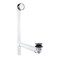 Westbrass D493244CHM07 Bath Waste Overflow Assembly with Patented Deep Soak Faceplate Cover and TipToe Drain Plug SCH 40 PVC Satin Nickel