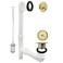 Westbrass 59224401 White 112 Tubular Trip Lever Bath Waste Drain Kit Polished Brass
