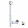 WELSAN Tubular Bath Tub Drain Kit 112 with Brushed TipToe Bathtub Drain Stopper Welsan TouchToe Bath Plug Waste and Overflow Face Plate PVC Plastic Pipe Brushed Nickel