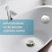 WELSAN Tubular Bath Tub Drain Kit 112 with Brushed TipToe Bathtub Drain Stopper Welsan TouchToe Bath Plug Waste and Overflow Face Plate PVC Plastic Pipe Brushed Nickel