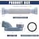 Nuanchu 2 Pcs Low Profile 1 12 P Trap with Sealing Tape Low Profile Shower Drain Flat 1 12 P Trap Freestanding Tub Drain for Bath RV BathtubGrey