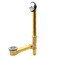 ZM 2022 All Brass Lift and Lock TwoHole Bath Waste Drain Kit with Chrome Plated Grid Drain