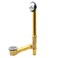 ZM 2022 All Brass Lift and Lock TwoHole Bath Waste Drain Kit with Chrome Plated Grid Drain
