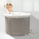 Homefilos Portable Bathtub Small by Ice Bath and Cold Plunge for Athletes Inflatable Adult Size Japanese Soaking Hot Tub for Shower Stall