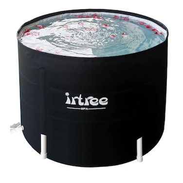 irtree Portable Adult Soaking Bathtub Folding Cold Plunge Tub Barrel Bath Shower Dia 295 x H 216