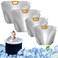 Anglekai 4Pack Ice Bath Bags Reusable 10L Freezer Water Bags for Ice Bath Collapsible Bathtub Freezer Water Cold Plunge Silver 136 x 125 inches 173 x 14 inches