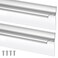 Hicarer 2 Pcs 30 Chrome Framed Shower Door Replacement Drip Rail with Vinyl Sweep Shower Door Water Deflector with Bottom Seal Applied Mounting Tape and ScrewsSliver