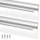 Hicarer 2 Pcs 30 Chrome Framed Shower Door Replacement Drip Rail with Vinyl Sweep Shower Door Water Deflector with Bottom Seal Applied Mounting Tape and ScrewsSliver