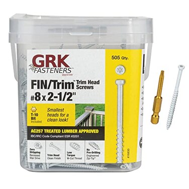 GRK 8 x 212 White 16830 FIN Finishing Trim Head Screws 505 Count