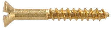 Hillman 1162 Brass Oval Head Slotted Wood Screw 6 x 58 in 48Pack